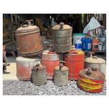 Metal Oil and Gas Cans Including Kendall