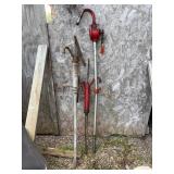 (3) Manual Hand Crank Barrel Pumps