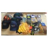 Work Gloves and Baseball Caps Lot