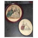 Two Framed French Fashion Prints