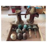 Cast Iron Pumps and Assorted Glass Insulators