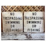 24' Square Metal No Trespassing Signs