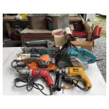 Electric Hand Tools Lot With Sanders And Drills