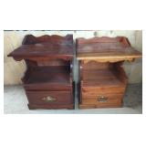 Wood Nightstands with Single Drawer
