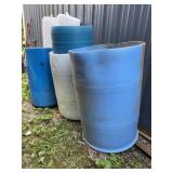 Plastic Drums and Barrels, Various Sizes
