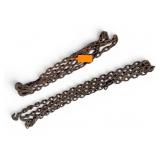 Two Heavy Duty Chains With Hooks, 8ft and 12ft