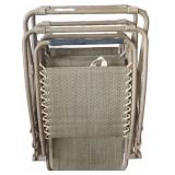 2 Folding Mesh Outdoor Lounge Chairs