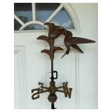 Metal Hummingbird Weathervane with Flower, 64