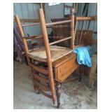 Ladder Back Chairs and Drop Leaf Table