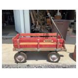 Radio Flyer Rodeo Wooden Wagon with Metal Wheels