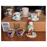 Porcelain Mini Teacups With Figurine Group