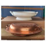 Ironstone Tureen and Copper Server
