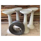 4 Duraco Plastic Plant Stands, Garden Edge