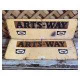 (2) Arts-Way Metal Equipment Panel Signs