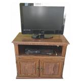 Vizio TV, Optimus VHS, and TV Stand