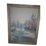 Betty Spiotta Winter Landscape Oil Painting