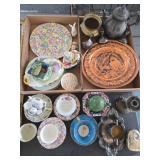Decorative Teapots, Plates, and Metalware