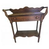 Wooden Sideboard with Drawer and Lower Shelf