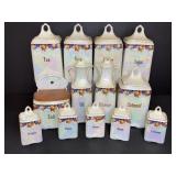 German Lusterware Porcelain Canister Set