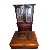 Wooden Box and Wooden Jewelry Ar­moire