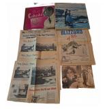 Newspapers, Records, and Postcards Lot