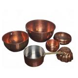 Copper Kitchen Bowls and Pans