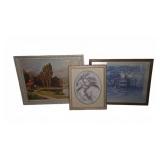 3 Framed Artworks, Including Moretti