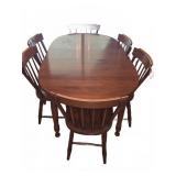 Wood Dining Table With 6 Chairs