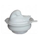 White Ceramic Duck Soup Tureen