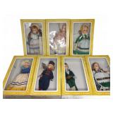 Effanbee International Dolls Lot of 8 in Boxes