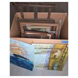 Framed Artworks and Unframed Paintings