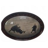 Oval Framed Black & White Photograph of Children