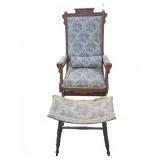 Wooden Upholstered Rocking Chair