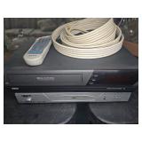 RCA VR685HF VCR and Apex AD-1225 DVD Player