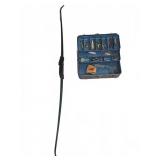 Recurve Bow With Tackle Box and Fishing Lures