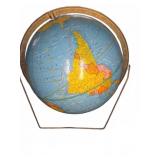 Replogle World Globe With Brass Stand
