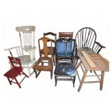 8 Wood Chairs Lot