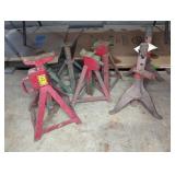 3 Sets Plus One Steel Jack Stands, Mixed Styles