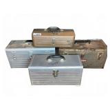 Four Metal Tool Boxes Including Craftsman
