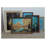 (5) Floral and Landscape Paintings, A.W. House