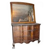 Wooden Dresser with Mirror 38x20x29 Inches