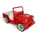 Tonka Toys Red Metal Jeep Toy Car