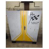 Filko Metal Storage Cabinet With Wall Shelves