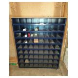 Metal Parts Bin Shelf With 72 Compartments