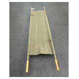 FCDA Canvas and Wood Military Stretcher Cot
