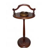 Wood Smoking Stand With Avon Coppersmith Dish