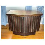 Wood Cabinet With Vertical Slats 28x18x23 Inches