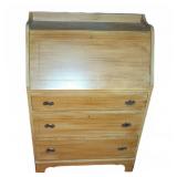 Vintage Wooden Drop Front Secretary Desk With Draw