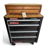 Husky 4-Drawer Rolling Tool Chest and Wood Box