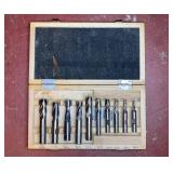 11-Piece HSS End Mill Set in Wooden Case